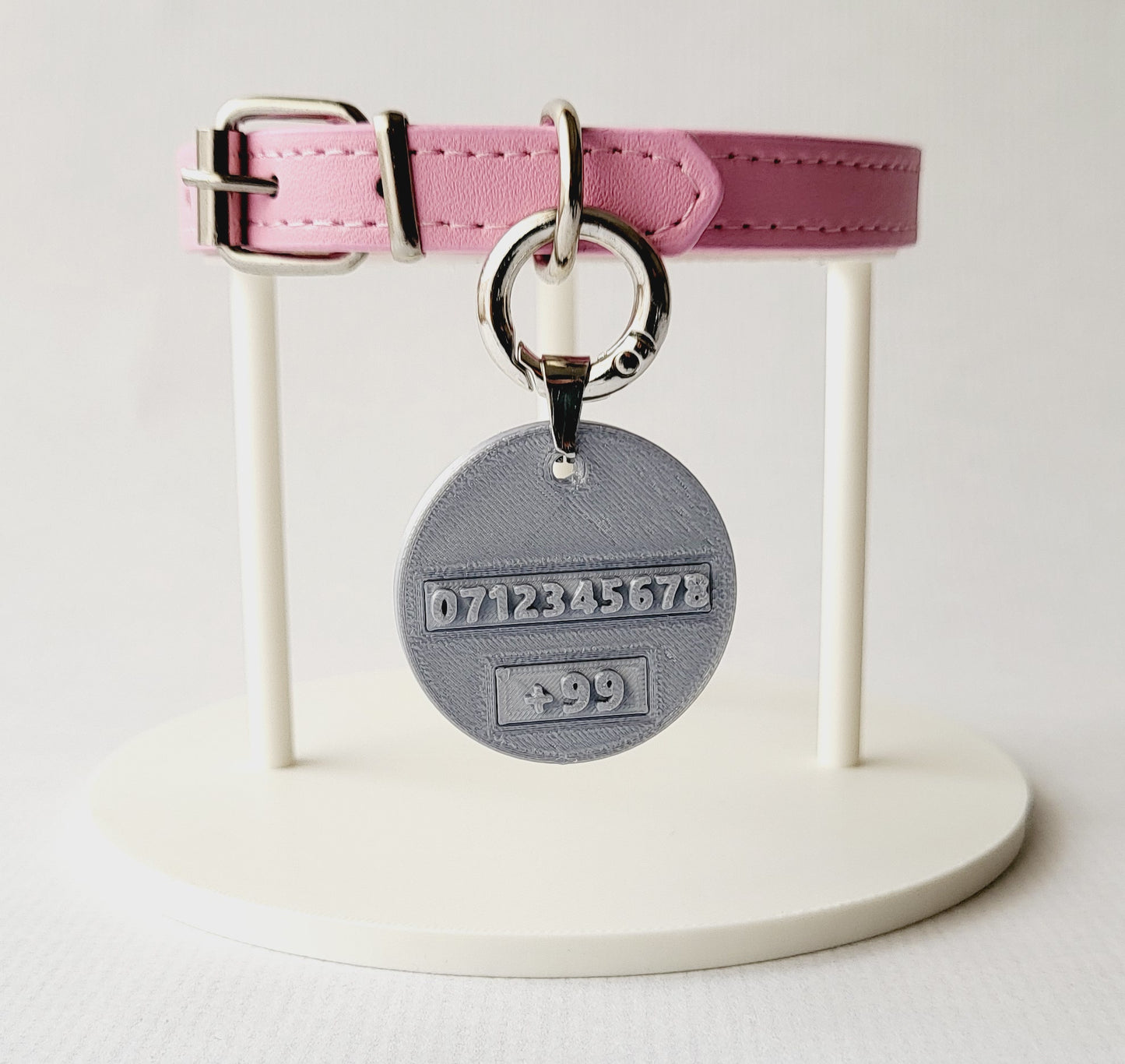 Collier pour chat personnalisé – Médaille en polymère – Argent & Or